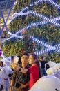 Christmas in Bangkok around a big tree and a lot of lights